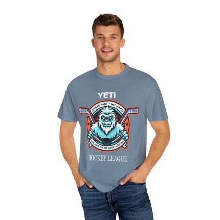 Yeti Ice Hockey League T-Shirt – Durable Hockey Tee for Cryptid and Sports Fans