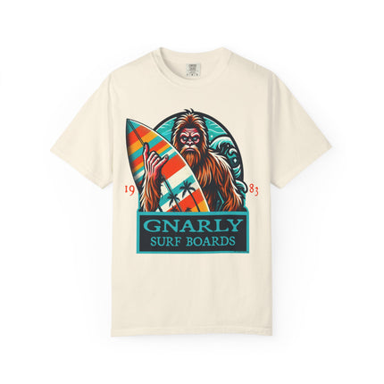 Bigfoot Surfing T-Shirt – Fun Cryptid Beach Tee for Outdoor Adventures & Casual Style