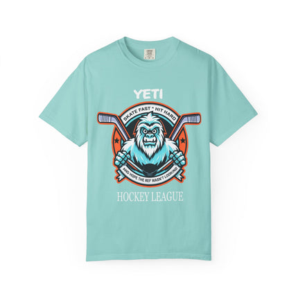 Yeti Ice Hockey League T-Shirt – Durable Hockey Tee for Cryptid and Sports Fans