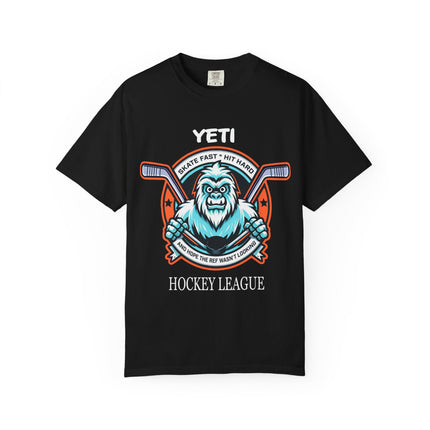 Yeti Ice Hockey League T-Shirt – Durable Hockey Tee for Cryptid and Sports Fans