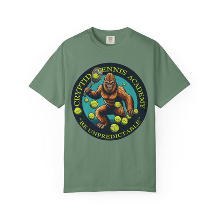 Cryptid Tennis Academy T-Shirt – Mysterious & Sporty Tee for Tennis and Cryptid Fans