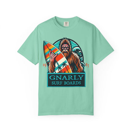 Bigfoot Surfing T-Shirt – Fun Cryptid Beach Tee for Outdoor Adventures & Casual Style