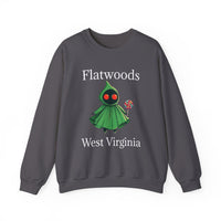 A fun sweatshirt featuring the Flatwoods Monster of West Virginia, perfect for everyday wear. comes in many colors
