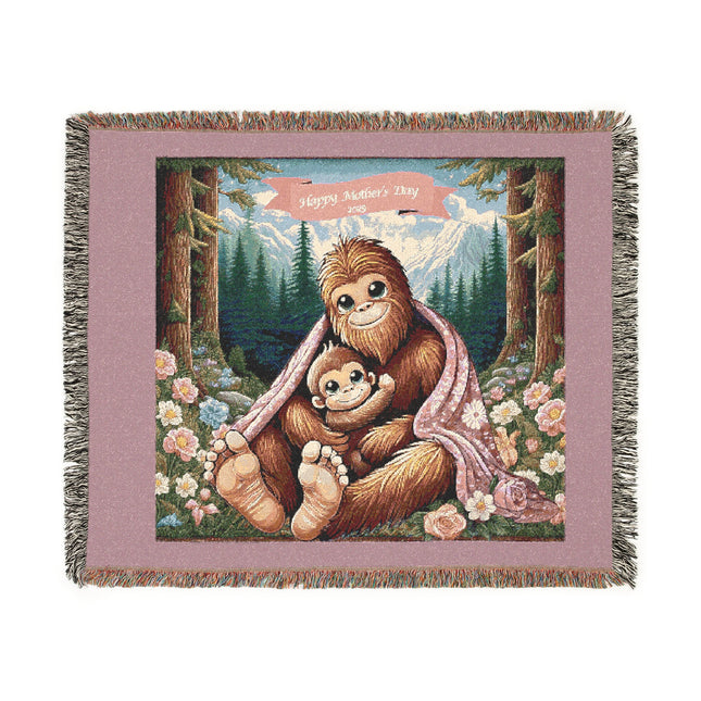 Woven Blanket - Baby Bigfoot Mother's Day Gift