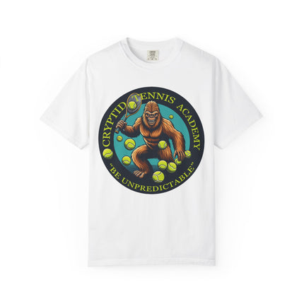 Cryptid Tennis Academy T-Shirt – Mysterious & Sporty Tee for Tennis and Cryptid Fans