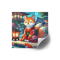 Happy Kitsune Sticker