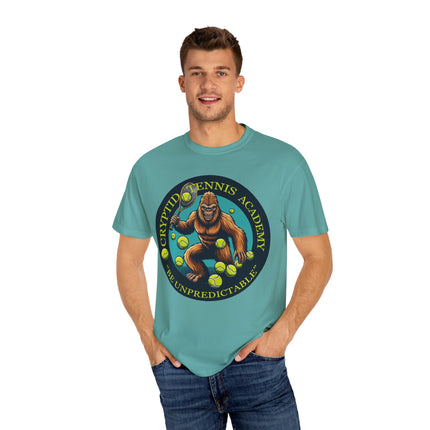 Cryptid Tennis Academy T-Shirt – Mysterious & Sporty Tee for Tennis and Cryptid Fans
