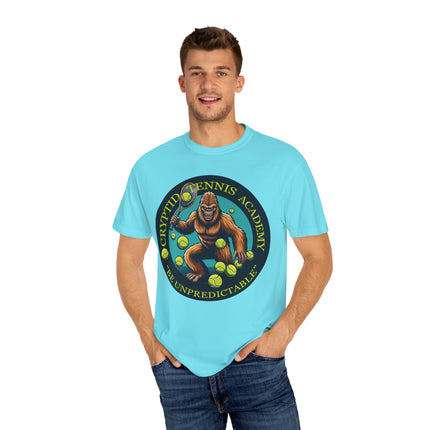 Cryptid Tennis Academy T-Shirt – Mysterious & Sporty Tee for Tennis and Cryptid Fans