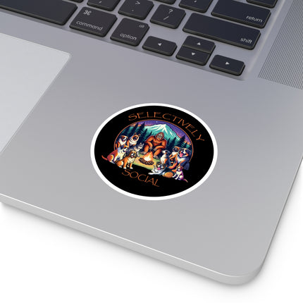 Bigfoot and Dog Friends Vinyl Sticker – Funny Cryptid Decal