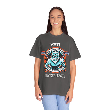 Yeti Ice Hockey League T-Shirt – Durable Hockey Tee for Cryptid and Sports Fans