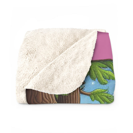 Sherpa Fleece Blanket - Mother's Day Baby Bigfoot and Mama Design