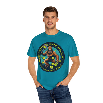 Cryptid Tennis Academy T-Shirt – Mysterious & Sporty Tee for Tennis and Cryptid Fans