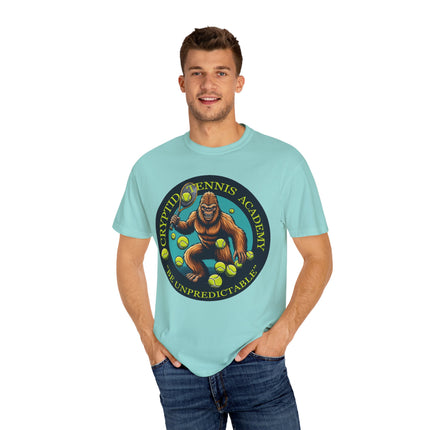 Cryptid Tennis Academy T-Shirt – Mysterious & Sporty Tee for Tennis and Cryptid Fans