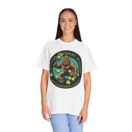 Cryptid Tennis Academy T-Shirt – Mysterious & Sporty Tee for Tennis and Cryptid Fans