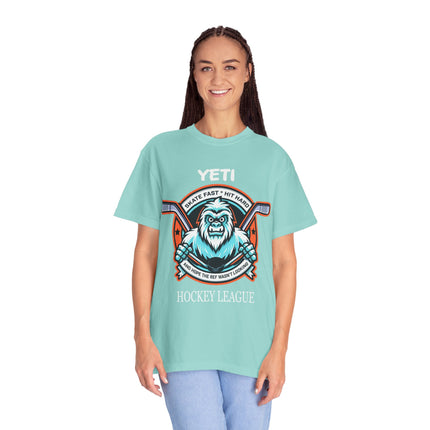 Yeti Ice Hockey League T-Shirt – Durable Hockey Tee for Cryptid and Sports Fans