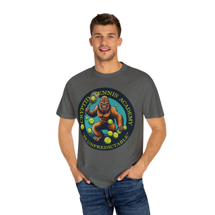 Cryptid Tennis Academy T-Shirt – Mysterious & Sporty Tee for Tennis and Cryptid Fans