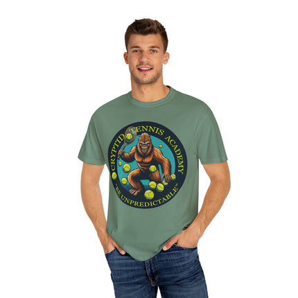 Cryptid Tennis Academy T-Shirt – Mysterious & Sporty Tee for Tennis and Cryptid Fans