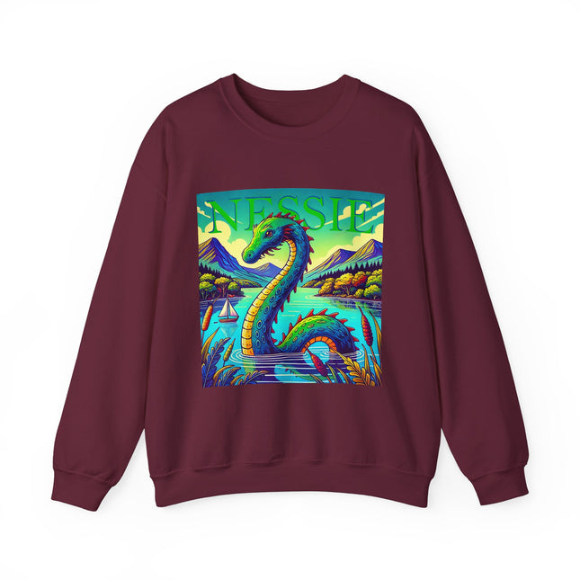 Nessie Embroidered Sweatshirt – Cozy Cryptid Crewneck