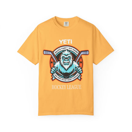 Yeti Ice Hockey League T-Shirt – Durable Hockey Tee for Cryptid and Sports Fans