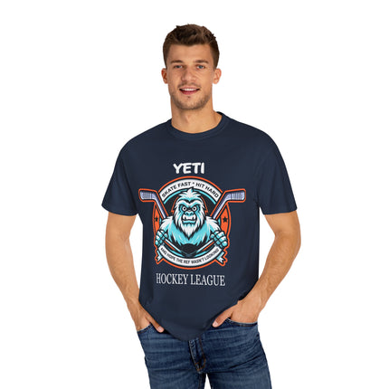 Yeti Ice Hockey League T-Shirt – Durable Hockey Tee for Cryptid and Sports Fans