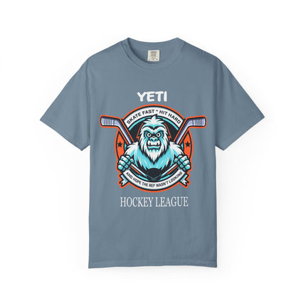 Yeti Ice Hockey League T-Shirt – Durable Hockey Tee for Cryptid and Sports Fans