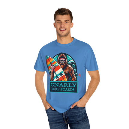 Bigfoot Surfing T-Shirt – Fun Cryptid Beach Tee for Outdoor Adventures & Casual Style