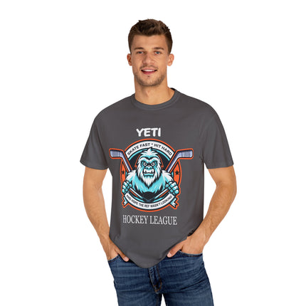 Yeti Ice Hockey League T-Shirt – Durable Hockey Tee for Cryptid and Sports Fans