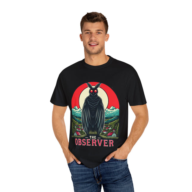 Mothman Observer T-Shirt – Cryptid & Paranormal Lore Tee for Urban Legend Fans