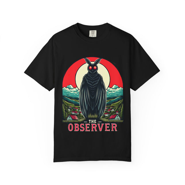 Mothman Observer T-Shirt – Cryptid & Paranormal Lore Tee for Urban Legend Fans