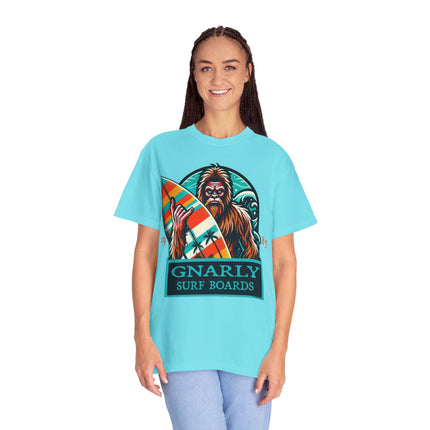Bigfoot Surfing T-Shirt – Fun Cryptid Beach Tee for Outdoor Adventures & Casual Style