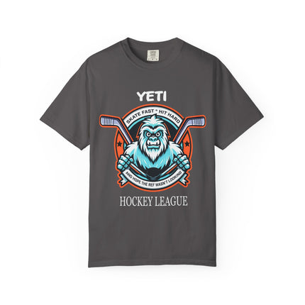 Yeti Ice Hockey League T-Shirt – Durable Hockey Tee for Cryptid and Sports Fans