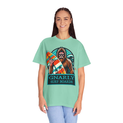 Bigfoot Surfing T-Shirt – Fun Cryptid Beach Tee for Outdoor Adventures & Casual Style
