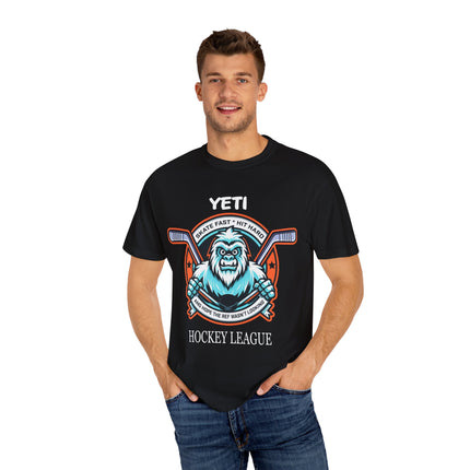 Yeti Ice Hockey League T-Shirt – Durable Hockey Tee for Cryptid and Sports Fans