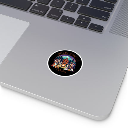 Bigfoot and Dog Friends Vinyl Sticker – Funny Cryptid Decal