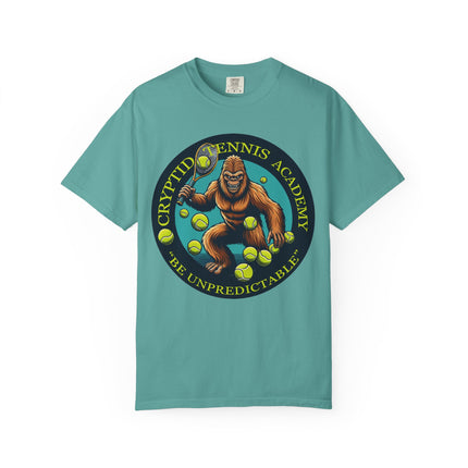 Cryptid Tennis Academy T-Shirt – Mysterious & Sporty Tee for Tennis and Cryptid Fans