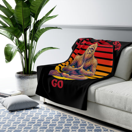 Sherpa Fleece Blanket - Bigfoot 'Let That Shit Go'