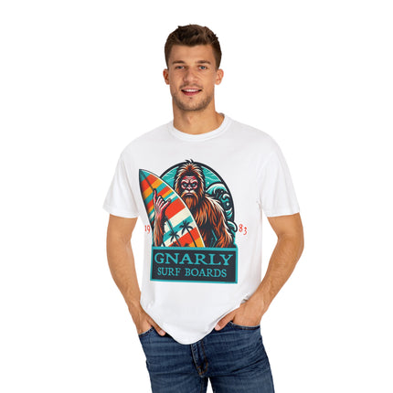 Bigfoot Surfing T-Shirt – Fun Cryptid Beach Tee for Outdoor Adventures & Casual Style