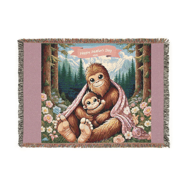 Woven Blanket - Baby Bigfoot Mother's Day Gift