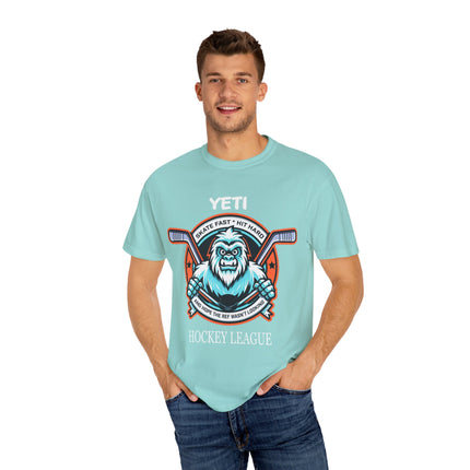 Yeti Ice Hockey League T-Shirt – Durable Hockey Tee for Cryptid and Sports Fans