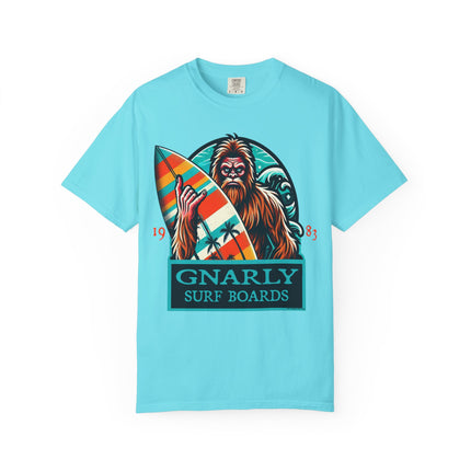 Bigfoot Surfing T-Shirt – Fun Cryptid Beach Tee for Outdoor Adventures & Casual Style
