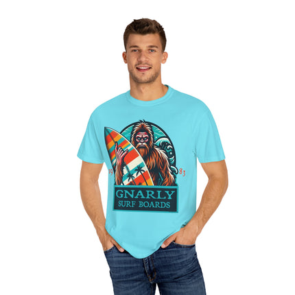 Bigfoot Surfing T-Shirt – Fun Cryptid Beach Tee for Outdoor Adventures & Casual Style