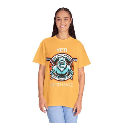 Yeti Ice Hockey League T-Shirt – Durable Hockey Tee for Cryptid and Sports Fans