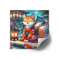 Happy Kitsune Sticker