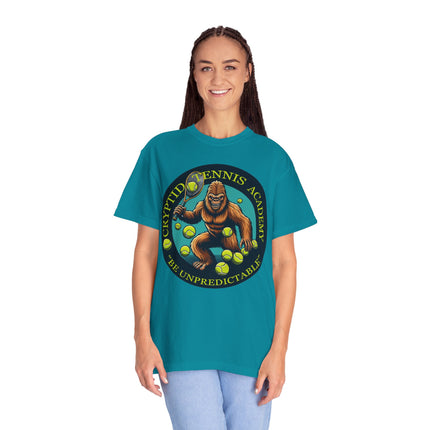 Cryptid Tennis Academy T-Shirt – Mysterious & Sporty Tee for Tennis and Cryptid Fans