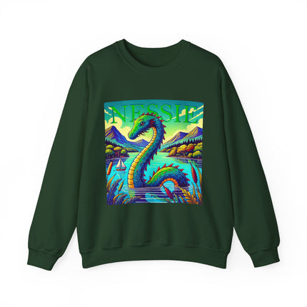 Nessie Embroidered Sweatshirt – Cozy Cryptid Crewneck