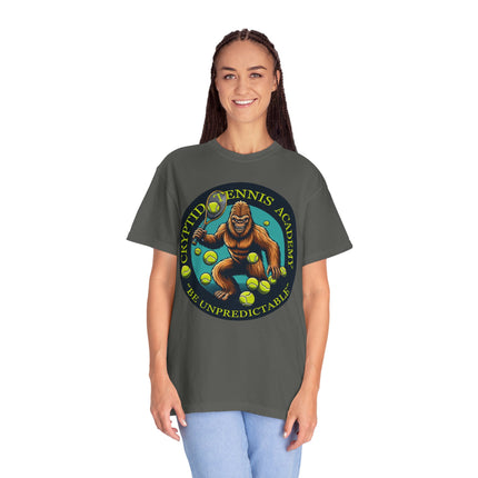 Cryptid Tennis Academy T-Shirt – Mysterious & Sporty Tee for Tennis and Cryptid Fans