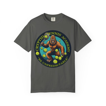 Cryptid Tennis Academy T-Shirt – Mysterious & Sporty Tee for Tennis and Cryptid Fans