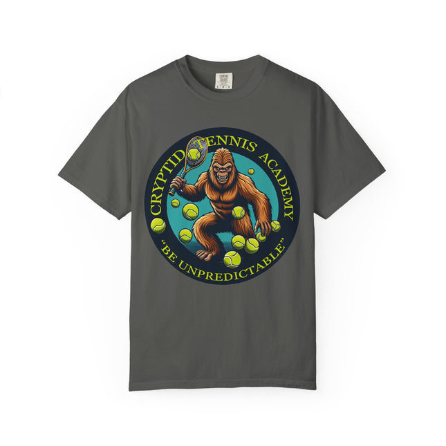 Cryptid Tennis Academy T-Shirt – Mysterious & Sporty Tee for Tennis and Cryptid Fans