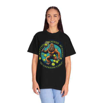 Cryptid Tennis Academy T-Shirt – Mysterious & Sporty Tee for Tennis and Cryptid Fans