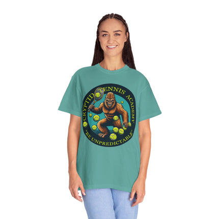 Cryptid Tennis Academy T-Shirt – Mysterious & Sporty Tee for Tennis and Cryptid Fans